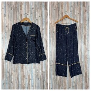 Summersalt M The Cloud 9 Silky PJ Set Celestial Dot Pajama Shirt Pants Sleep